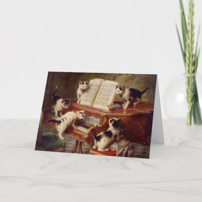 Invitation Chatons et piano (Devant)