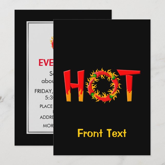 INVITATION CHAUD (Devant / Derrière)