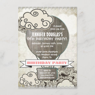 Invitation chaude de partie d'anniversaire de