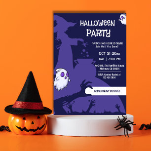 Invitation Chaudière de sorcière mains effrayantes Fête Hallo
