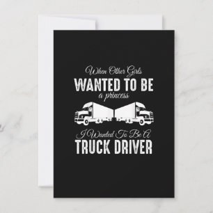 Invitation Chauffeur de Camion Féminin Cadeau Drôle - Quand l