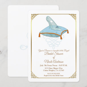 Invitation Chaussure en verre Cendrillon Elégante Fête des ma