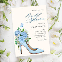 Chaussure nuptiale fleurie bleu talons hauts
