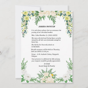 Invitation Chaussure Sandesh Hindu Shraddh