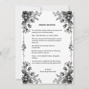 Invitation Chaussure Sandesh Hindu Shraddh