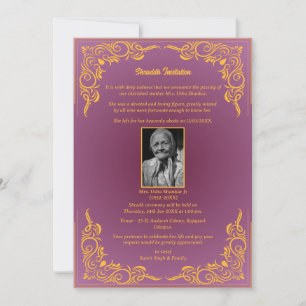 Invitation Chaussure Sandesh Hindu Shraddh