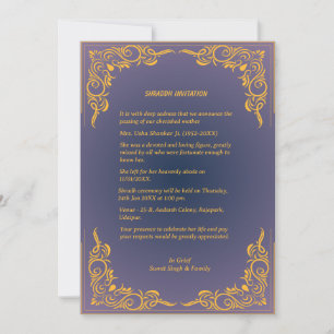 Invitation Chaussure Sandesh Hindu Shraddh