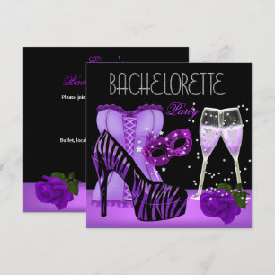 Invitation Chaussures à masque violet Corset pour enterrement