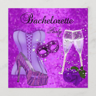 Invitation Chaussures à masque violet Corset pour enterrement