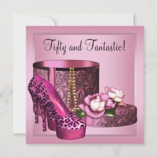 Invitation Chaussures à talon élevé femmes léopard rose 50e a