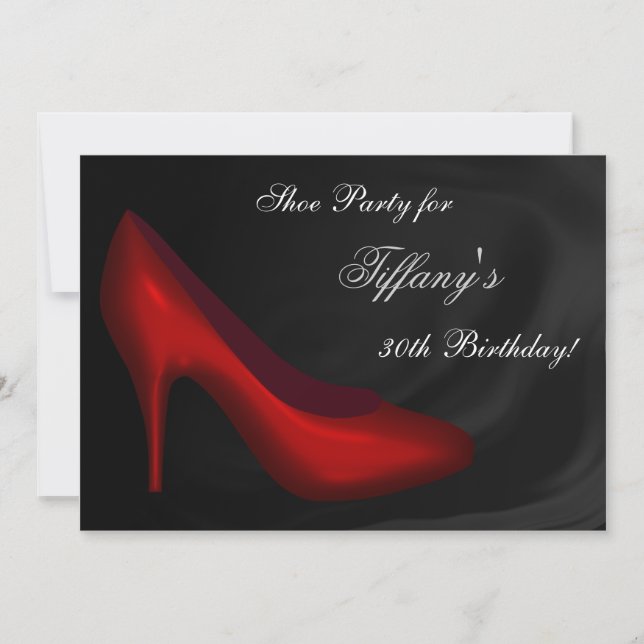 Invitation Chaussures à talon élevé fête d'anniversaire (Devant)