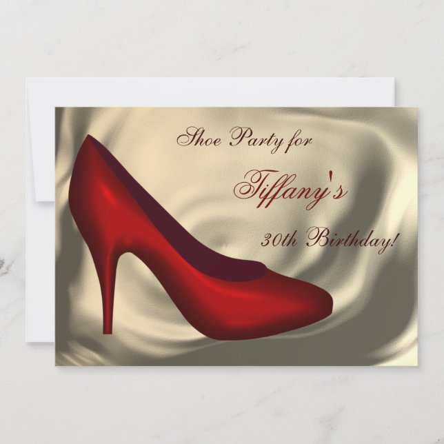 Invitation Chaussures à talon élevé fête d'anniversaire (Devant)