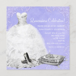 Invitation Chaussures à talon élevé Princess Quinceanera