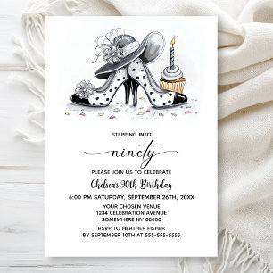 Invitation Chaussures à talons hauts à pois élégants pour 90e