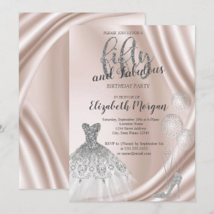 Invitation Chaussures à talons hauts argentées Robe Fête des 
