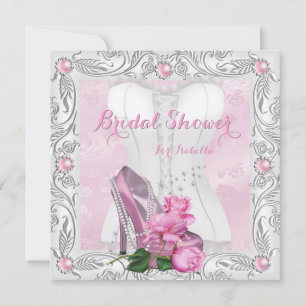 Invitation Chaussures à talons hauts en dentelle rose pour en