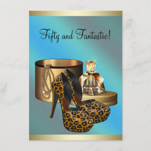 Invitation Chaussures à talons hauts Léopard Or Femme 50 ans 