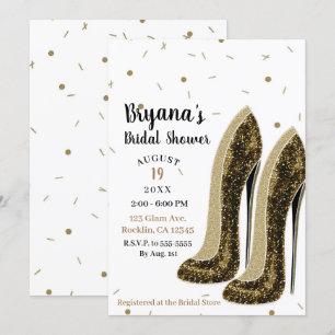 Invitation Chaussures à Talons Hauts Mode Glam Beauté Récepti