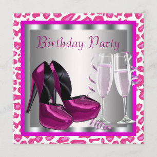 Invitation Chaussures à talons hauts rose chaud pour femme An