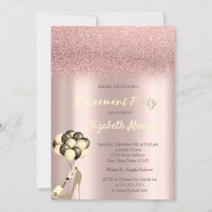 Invitation Chaussures à talons hauts Rose Gold Paillettes Bok
