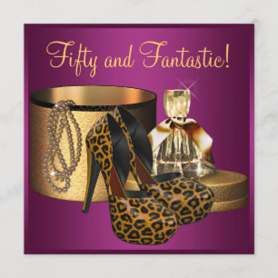 Invitation Chaussures à talons hauts rose léopard Femmes 50e 