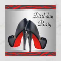 Chaussures à talons hauts rouges Fête d'anniversai