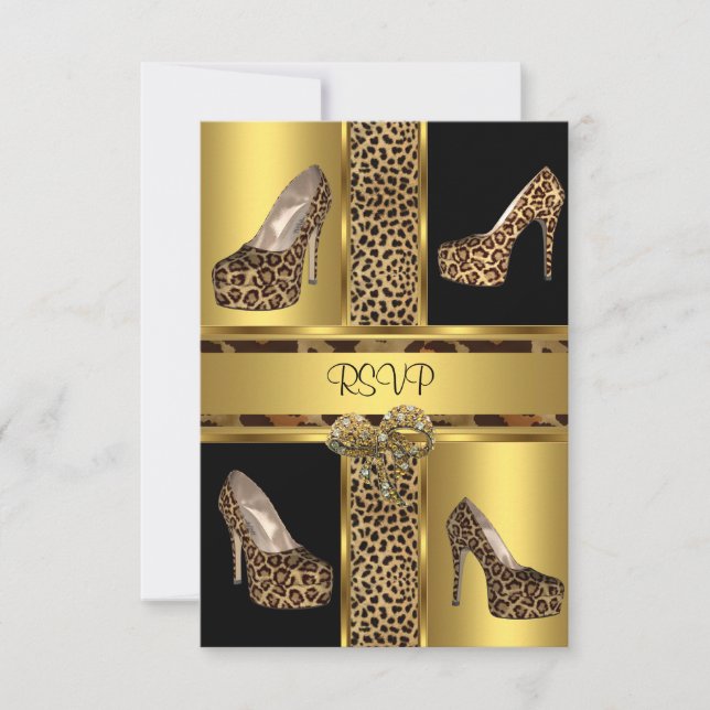 Invitation Chaussures à talons hauts RSVP Party Hi Leopard Or (Devant)