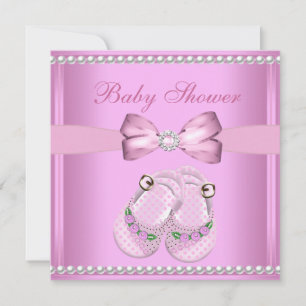 Invitation Chaussures bébé fille rose bébé mignon Chaussons P