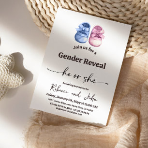 Invitation Chaussures bébé garçon ou fille minimalistes pour