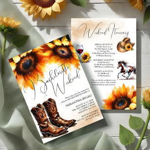 Invitation Chaussures de Bachelorette du Sunflower Jaune Week