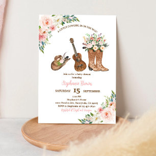 Invitation Chaussures de cow-boy rustiques Baby Shower