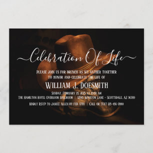 Invitation Chaussures de cow-boy rustiques Chapeau Service fu
