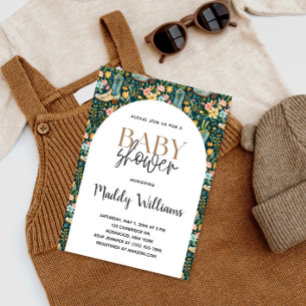 Invitation Chaussures de cowgirl florales du sud-ouest pour B