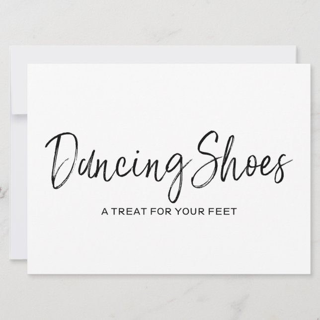Invitation Chaussures de danse de mariage Panneau lettrage él (Devant)