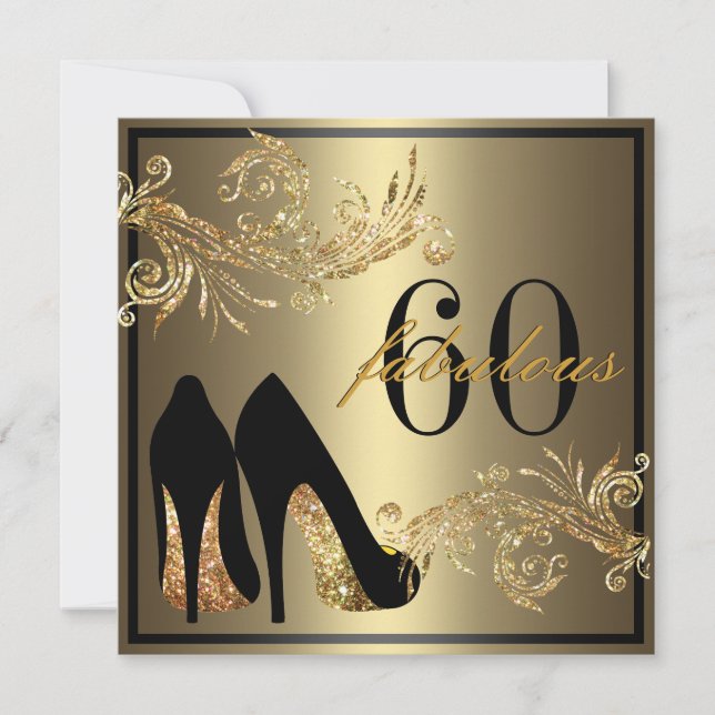 Invitation Chaussures de danse - Fabuleux 60e anniversaire In (Devant)