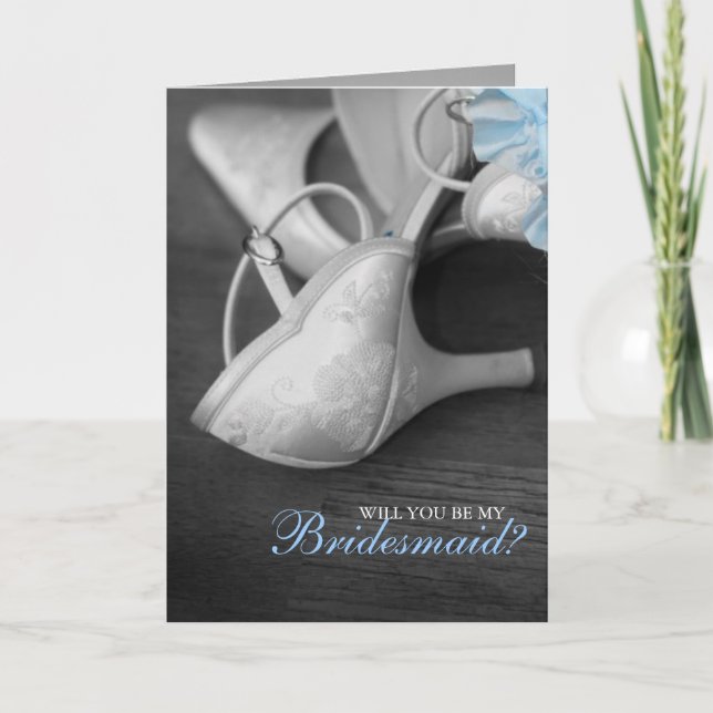 Invitation Chaussures De Mariage Élégantes "Serez-Vous Ma Fem (Devant)