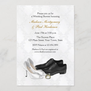 Invitation Chaussures de mariage, Fête de la mariée de