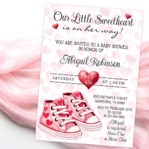 Invitation Chaussures de sport Sweetheart Saint-Valentin Baby