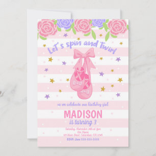 Invitation Chaussures d'invitation/ballet d'anniversaire de