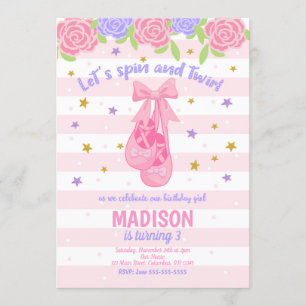 Invitation Chaussures d'invitation/ballet d'anniversaire de