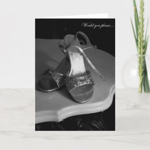 Invitation Chaussures élégantes Maid of Honor Greeting Card