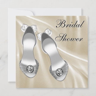 Invitation Chaussures en Satin d'Ivoire pour Mariée