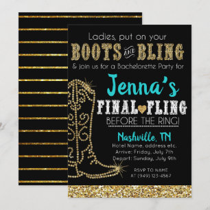 Invitation Chaussures et Country Western Nashville Party de l