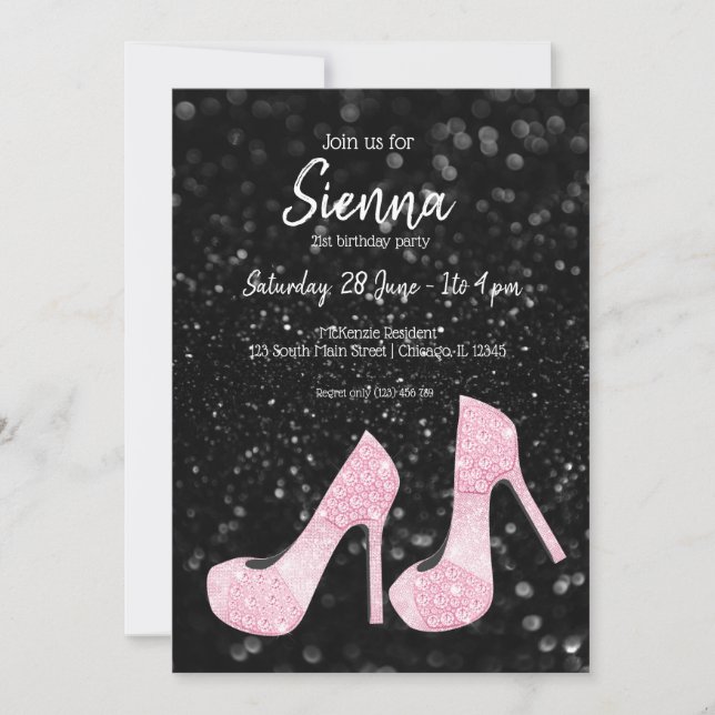 Invitation Chaussures Glam talons hauts pour toutes les occas (Devant)