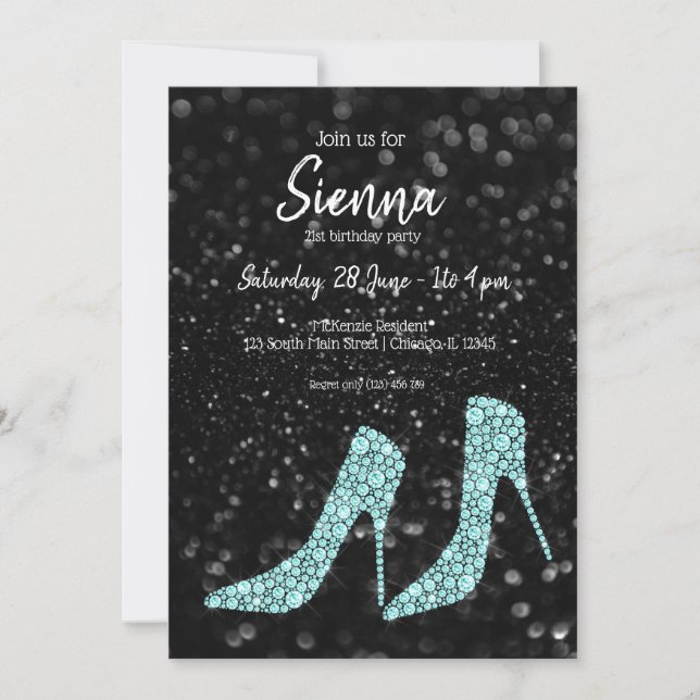 Invitation Chaussures Glam talons hauts pour toutes les occas (Devant)