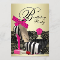 Chaussures haute talon Hot rose Zebra Party