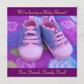 Invitation Chaussures roses d'invitations douces précieuses