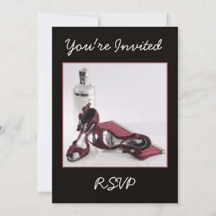 Invitation Chaussures rouges Anniversaire ou Cocktail Invitat