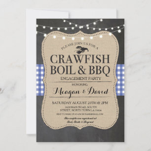 Invitation Chauve-souris faire bouillir BBQ Engagement Partie