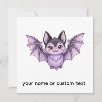 Chauve-souris violette mignonne Illustration au cr